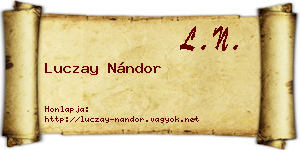 Luczay Nándor névjegykártya