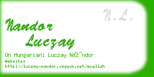 nandor luczay business card